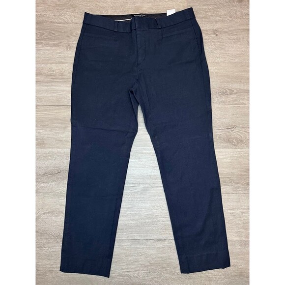 Banana Republic Pants - Banana Republic Sloan Curvy Fit Navy Ankle Pants Size 10 Tailored Work Career